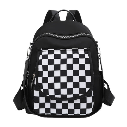 Lightweight Contrast Color Nylon Canvas Backpack