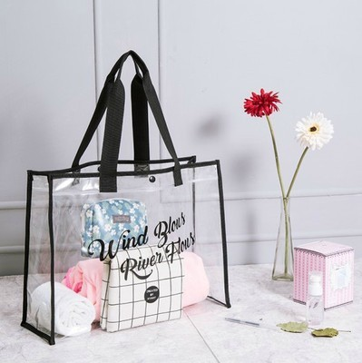 Transparent PVC beach bag ladies handbag
