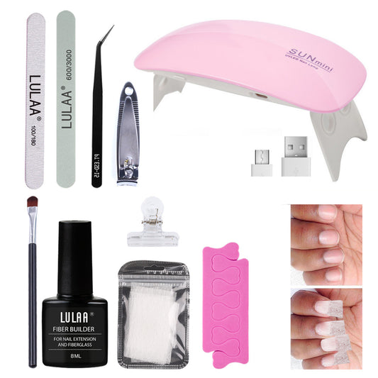 Manicure Transparent Fiber Extension Adhesive Set