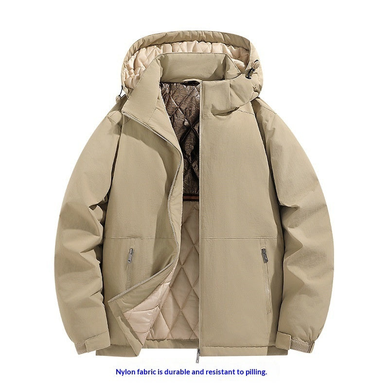 Men's Plus-Size Casual Thermal Cotton Padded Jacket For Winter