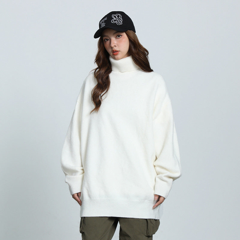 New Solid Color Hoodie Women's American Casual Round Neck Sweater