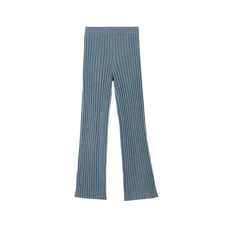 Women's Pit Strip Knitted Wide Leg Mopping Pants
