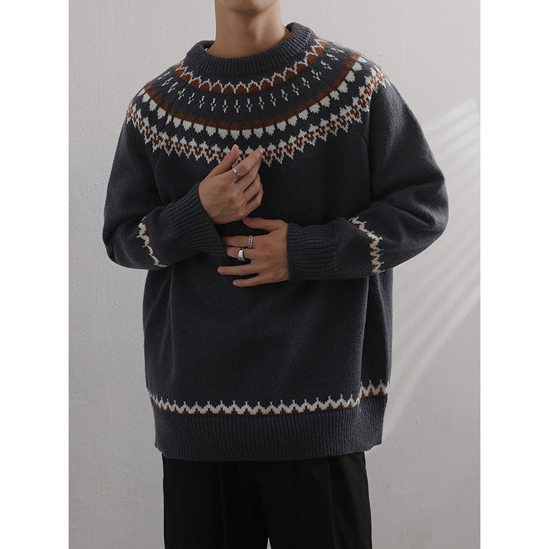 Loose-fitting Comfortable Sweater Men's Design Sense Nordic