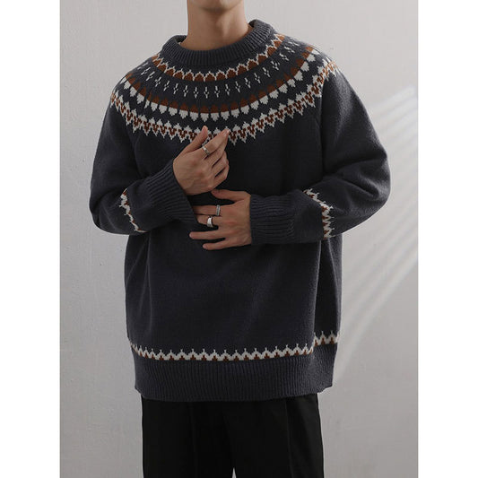 Loose-fitting Comfortable Sweater Men's Design Sense Nordic