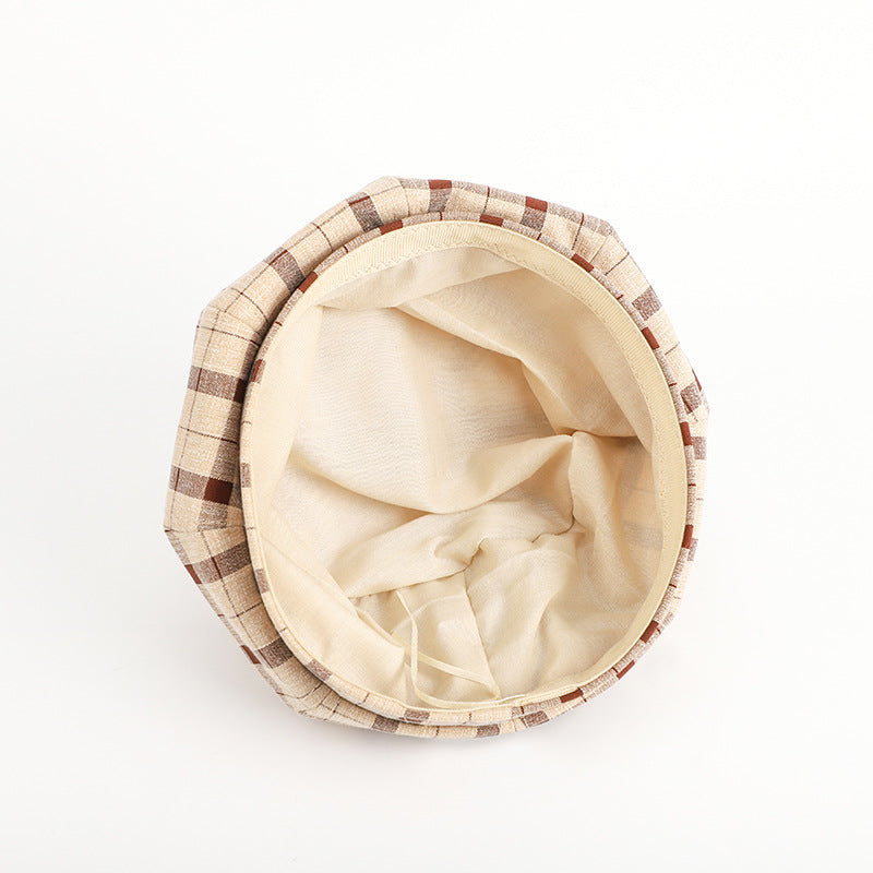 Vintage Plaid Pumpkin Hat Lady