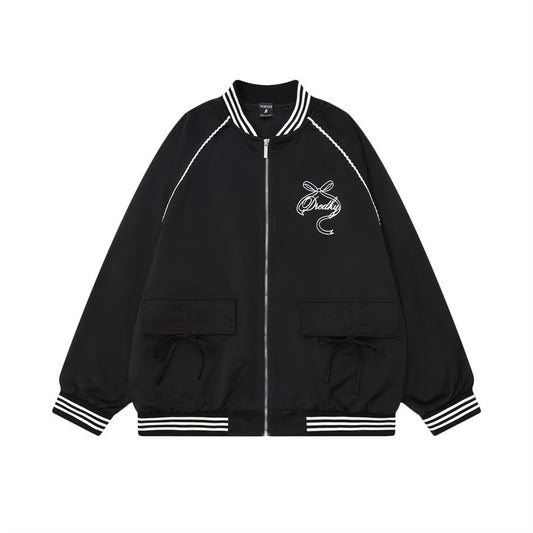 Trendy High Street Baseball Uniform Jacket Men And Women Butterfly