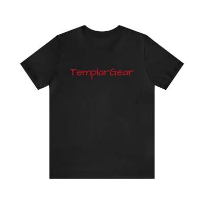 En sort T-shirt med korte ærmer i jersey til mænd og kvinder