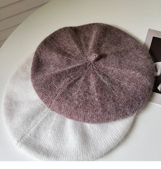 Rabbit Fur Beret Women's Autumn And Winter
