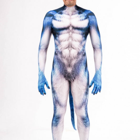 3D Printed Animal Couple Performance One-piece Tights