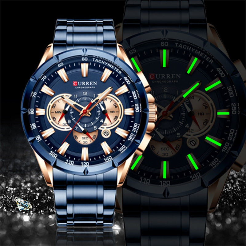 Multifunctional waterproof quartz watch