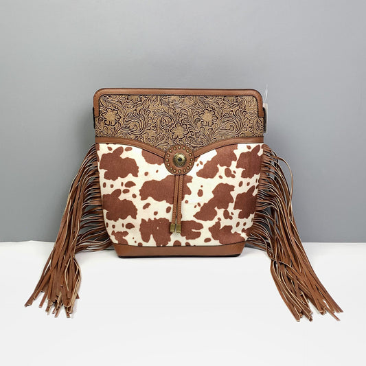 Retro Tassel New Leopard Design Shoulder Bag