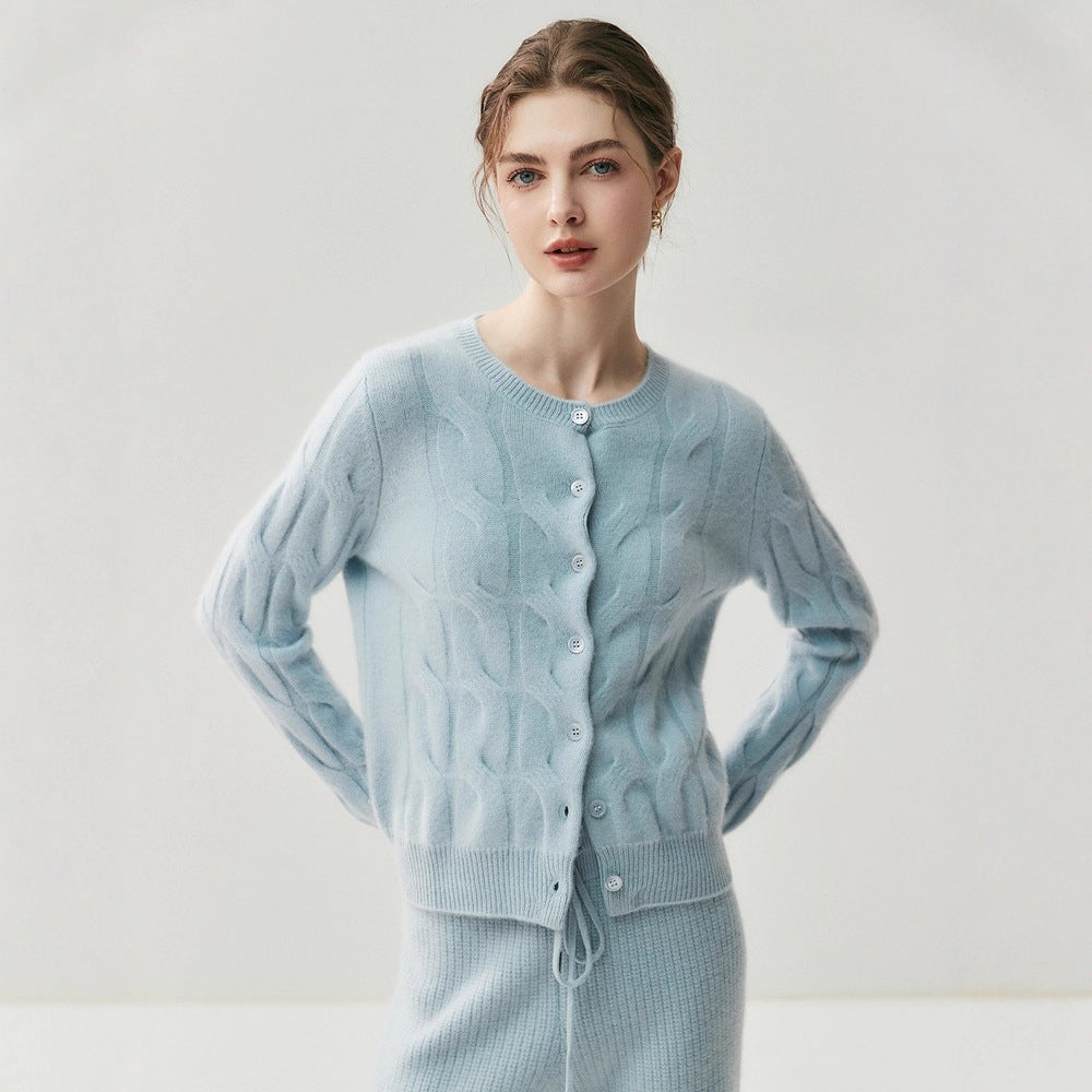 Ribbed Sweater With A Crew Necksoft