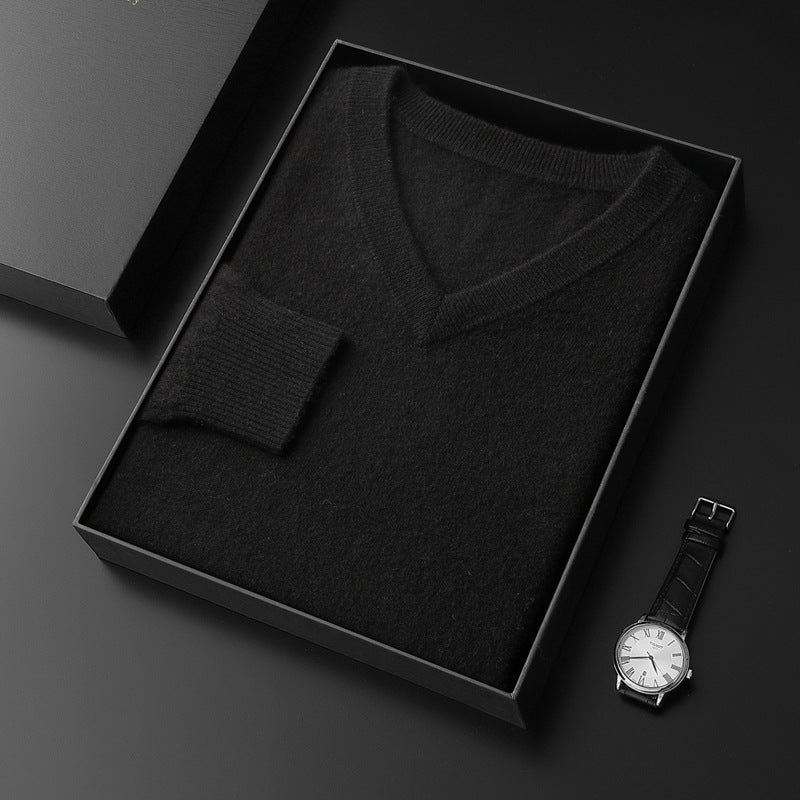 Cashmere Sweater Men's V-neck Loose