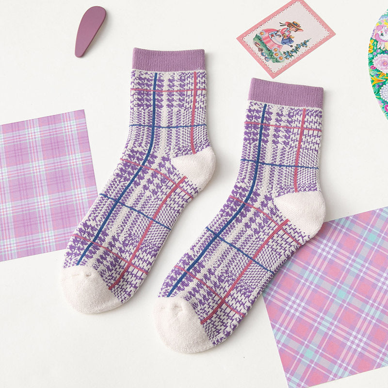 Female Female Middle Tube Cartoon Extra Thick Warm-keeping Socks