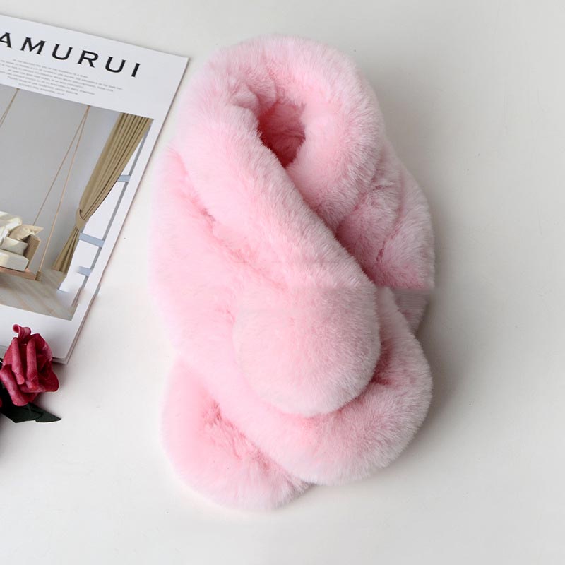 Thick Plush Warmth Imitation Rabbit Fur Scarf Collar