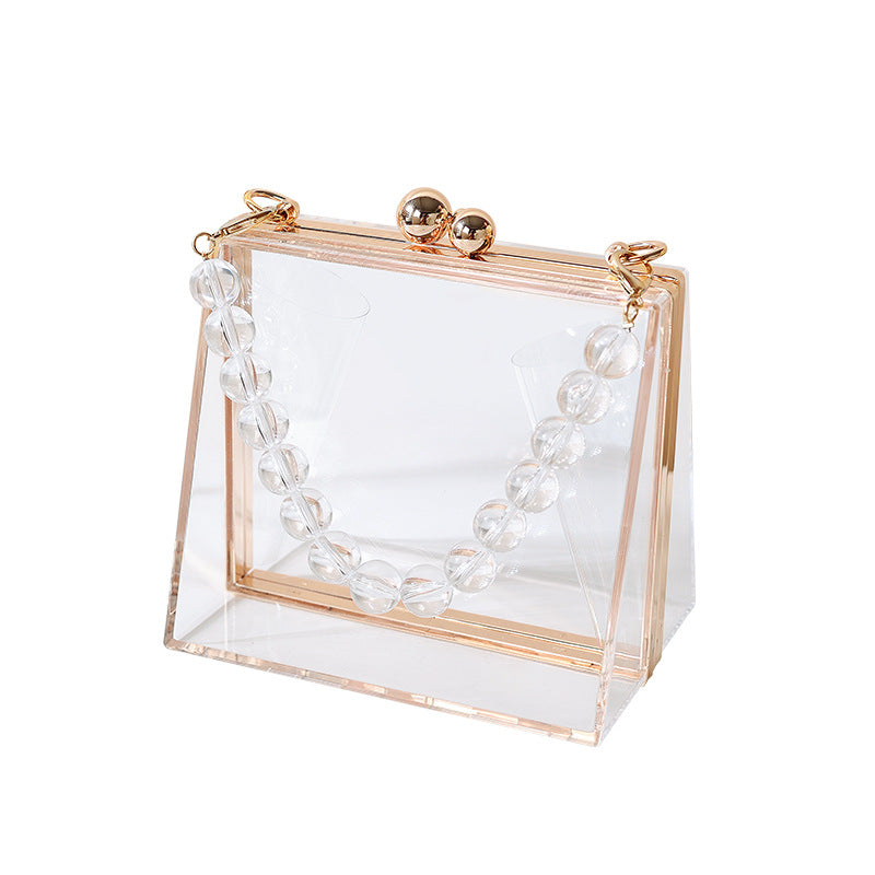 Removable Chain Women's Portable Acrylic Transparent Bag