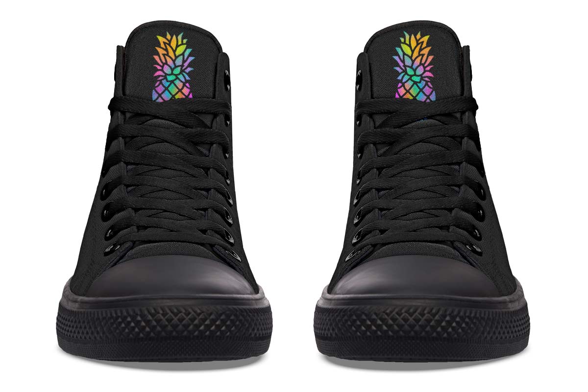 Men's And Women's Fashion Color Printing High-top Canvas Shoes