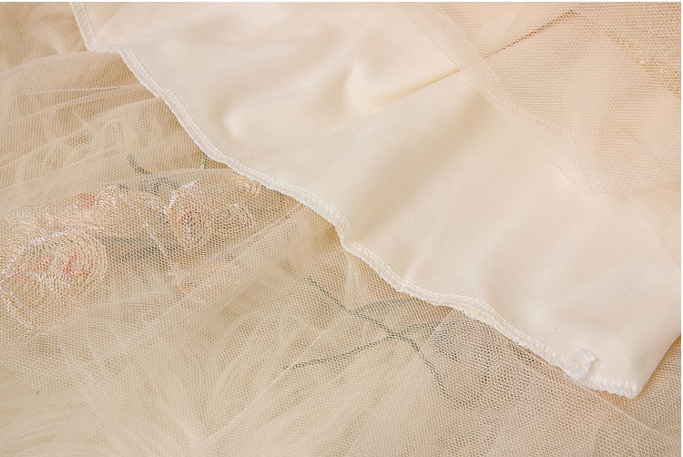 Fashionable Mesh Embroidered Long Skirt