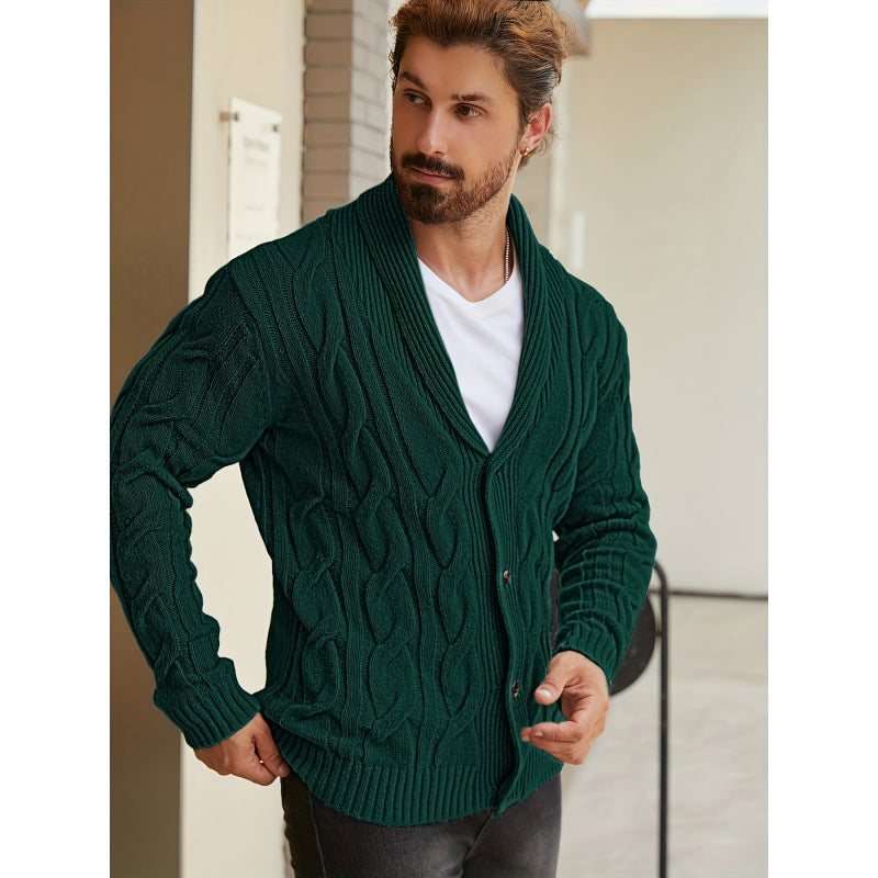 Strikket cardigan med print Afslappet langærmet sweater