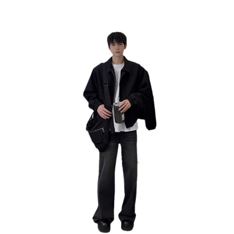 Solid Color Design Casual Men's Jacket