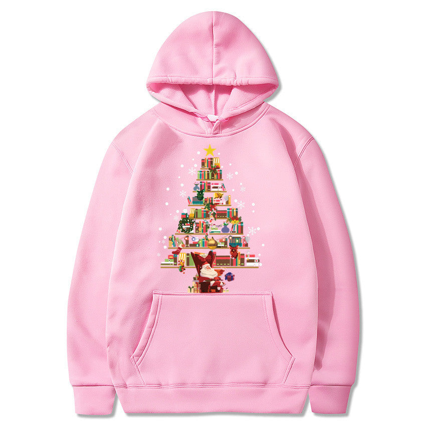 Langærmet sweatshirt med tryk og hætte til mænd og kvinder
