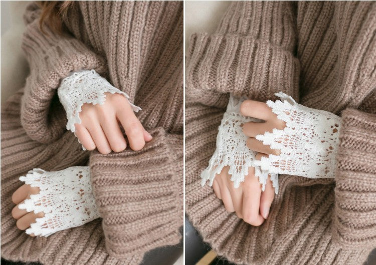 Lace Decorative Clothes Sleeves Sweater Sleeves Fake Cuffs
