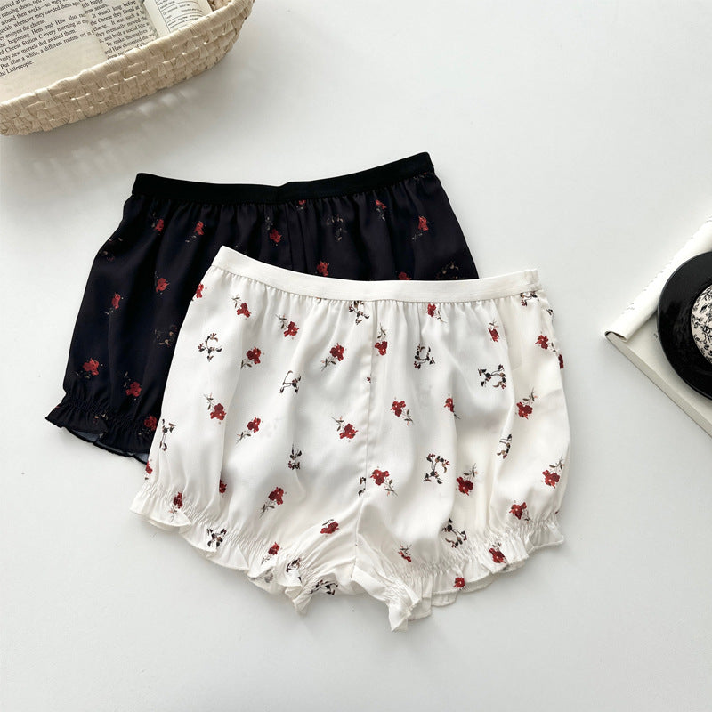 Women's French-style Floral Tea Break Waist Square Collar Suspender Skirt