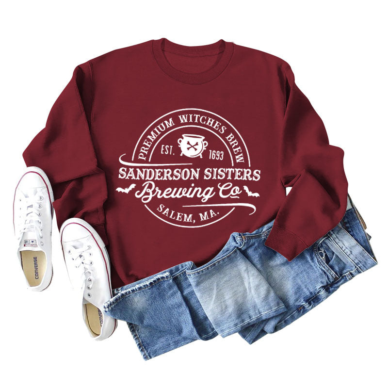 Alphabet Printed Autumn And Winter Bottomed Long Sleeve