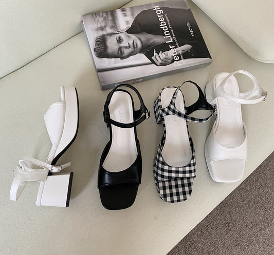 Comfortable Chunky High-heeled Student Sandals
