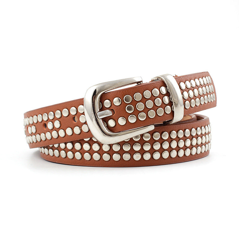 Women's rivet jeans belt