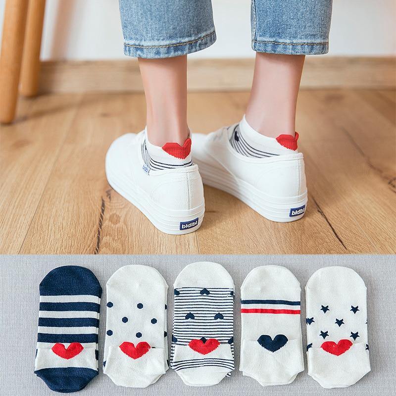 Invisible Three Dimensional Trend Student Boat Socks