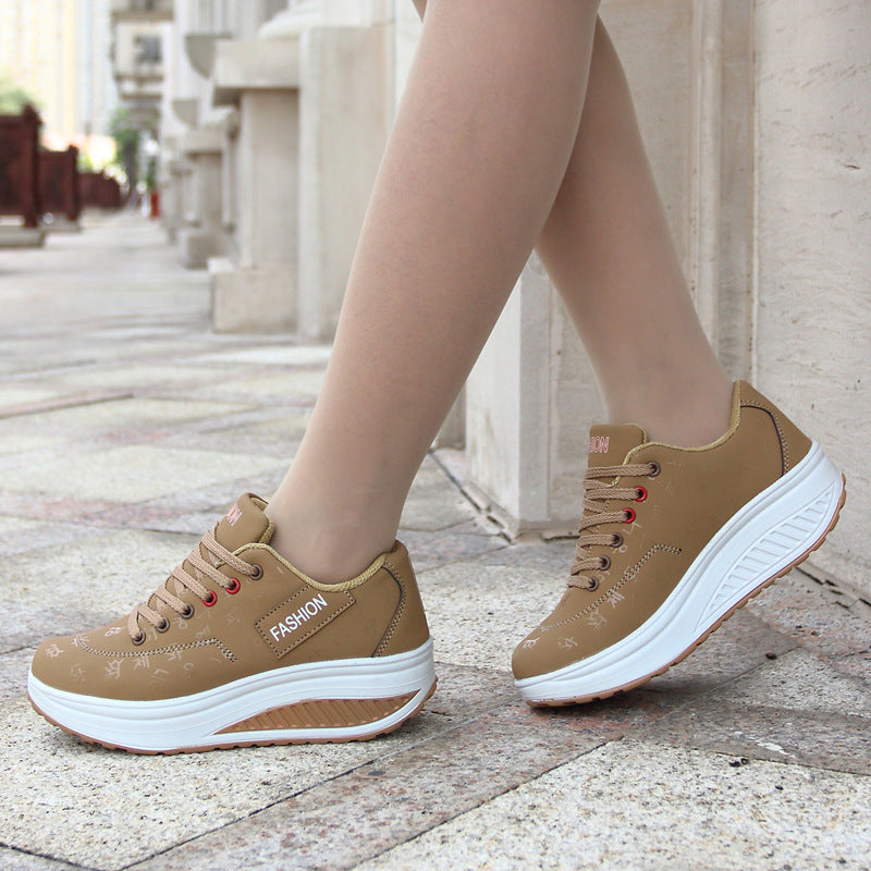 Thick-Soled Surface Swaying Shoes Breathable Sports Casual Shoes