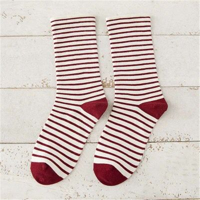 Fashion Japanese Horizontal Striped Women's Socks