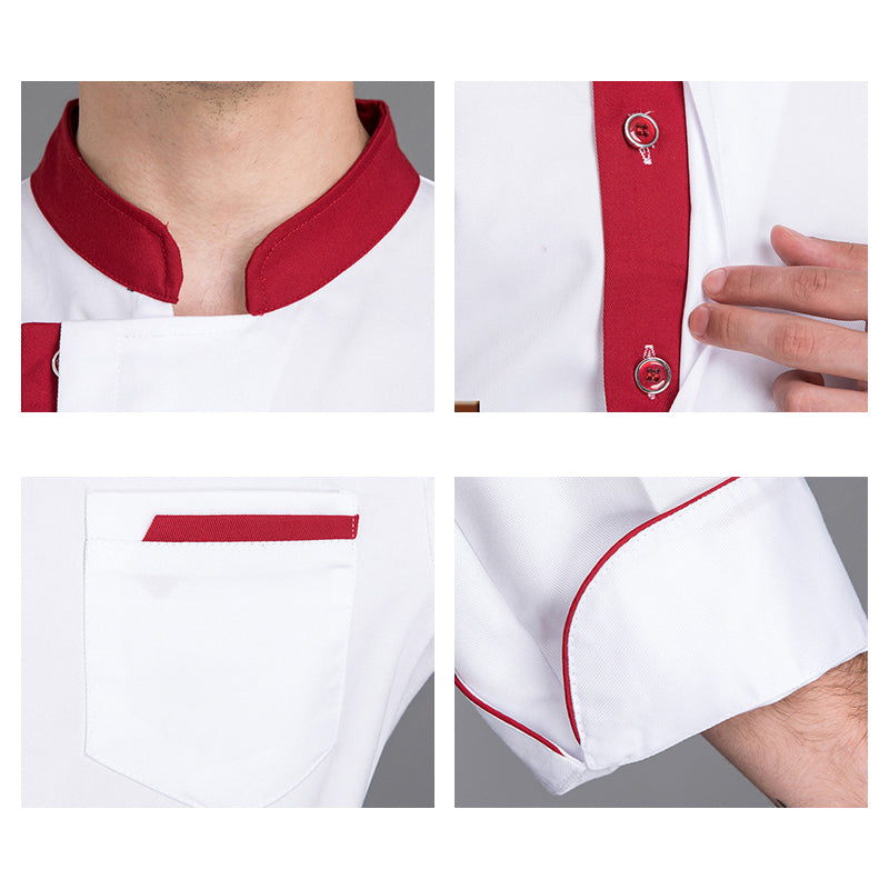 Chef Long Sleeve Coveralls With Dark Buttons
