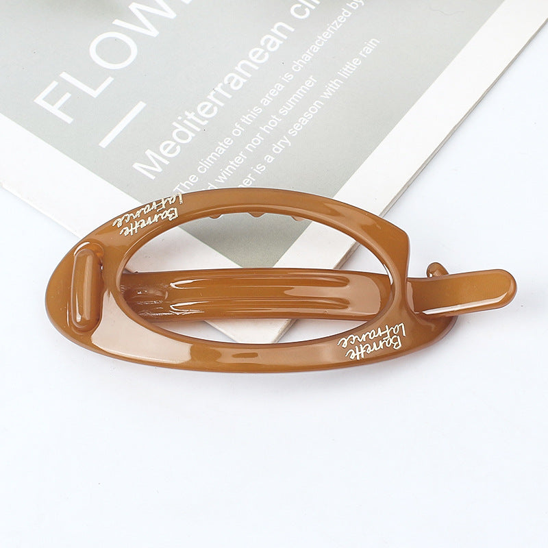 Simple Retro Hair Band Oval Barrettes