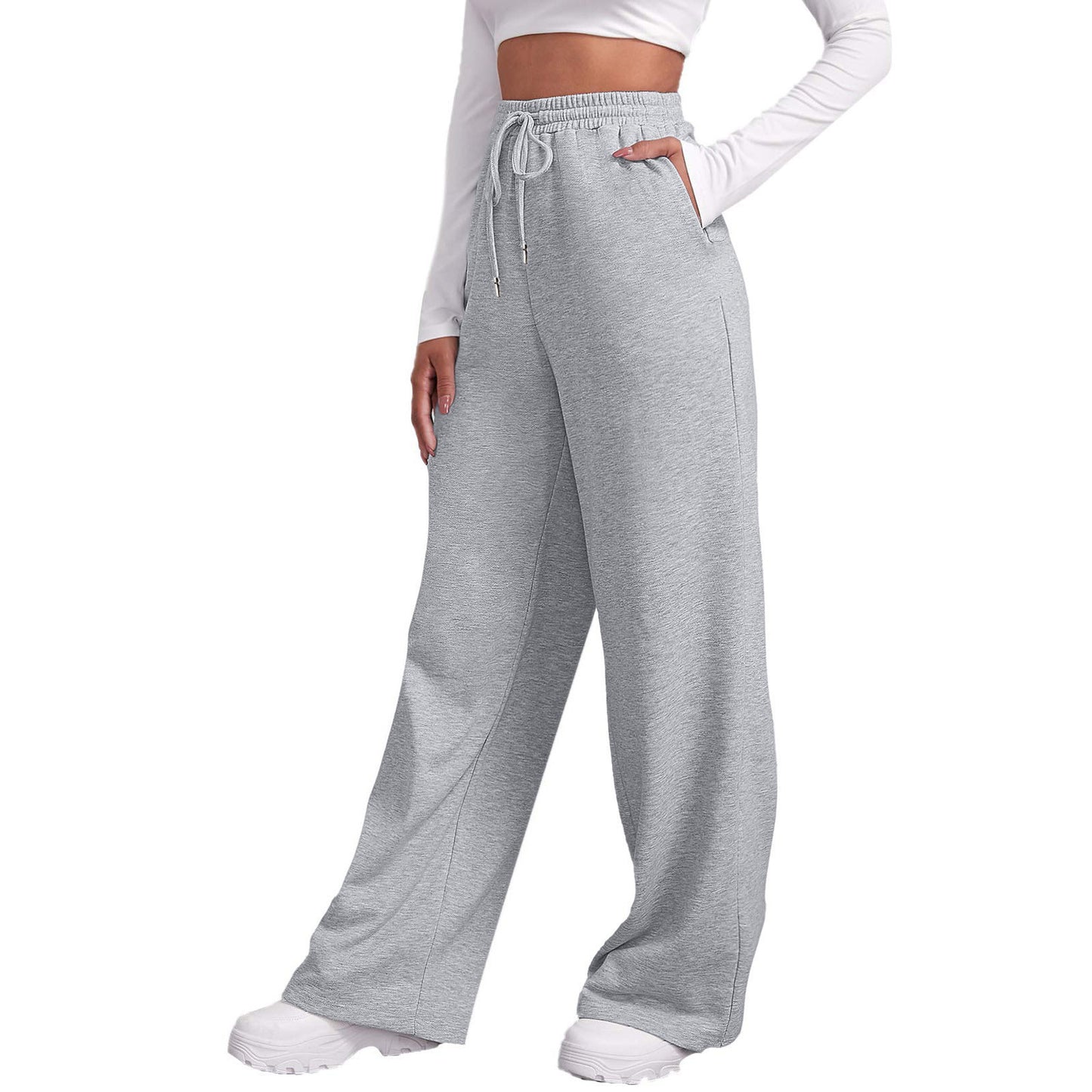 Women's Casual Loose Solid Color Sweatpants
