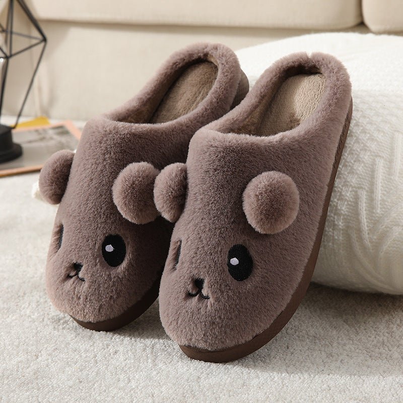 Cotton Slippers Couple Autumn And Winter Cute Cartoon Home Indoor
