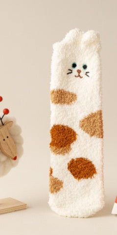 Three-dimensional Cartoon Soft Home Floor Socks In The Tube