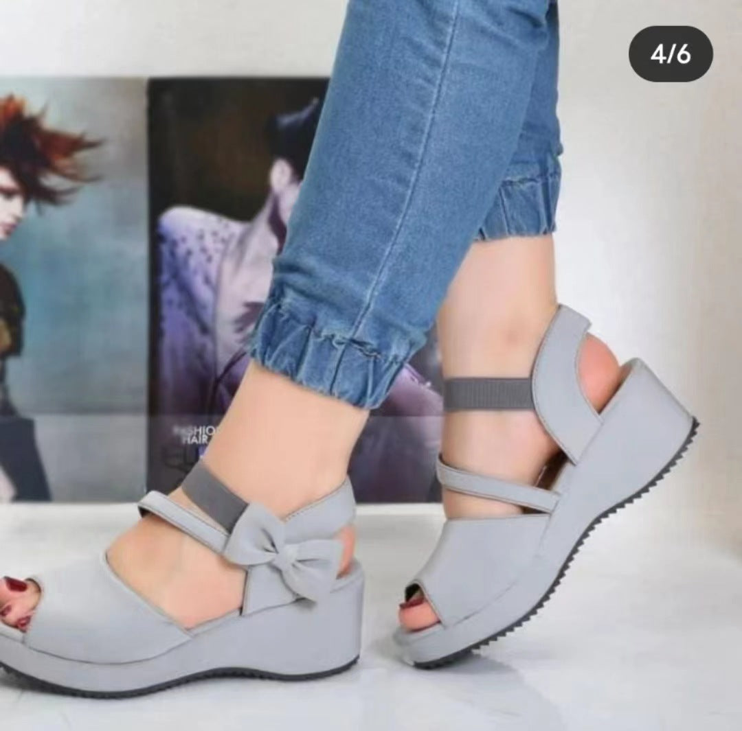 Plus Size Kilerygsandaler I Ruskind Med Åben Tå Til Kvinder