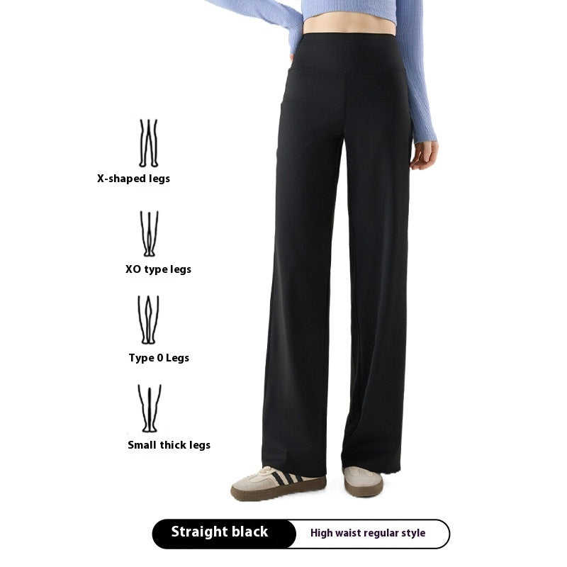 Shark Skin Narrow Version Straight-leg Pants Women