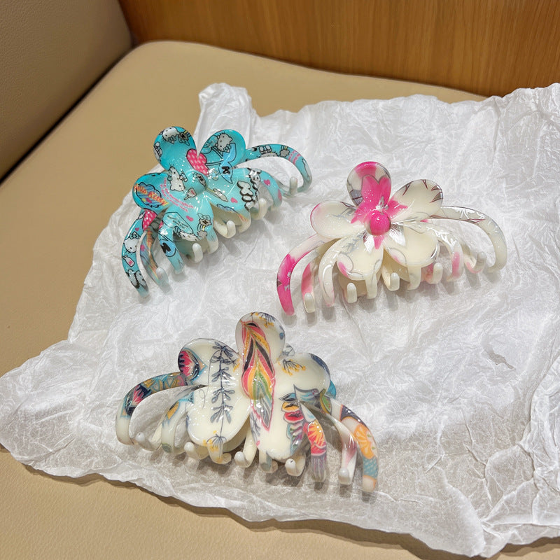 Watermark Flower Barrettes Large Women's Headdress