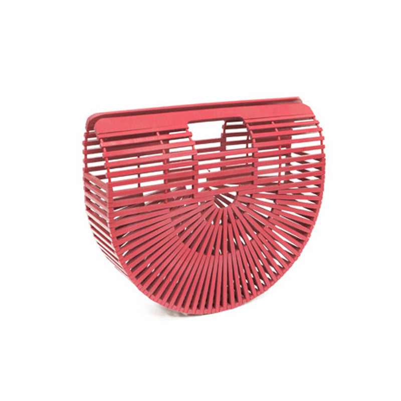 Bambusvævet taske Rattan Kreativ strandhåndtaske til kvinder