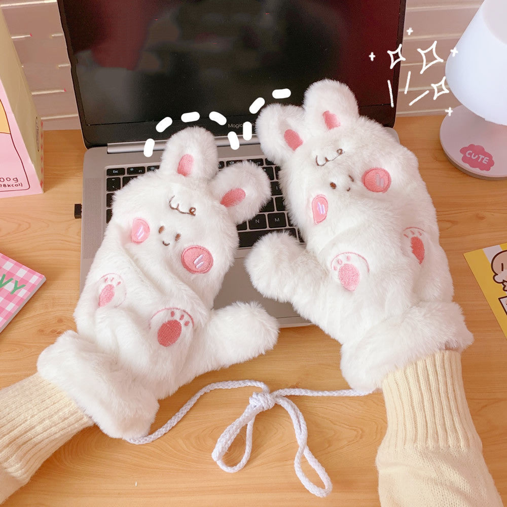 Chacha Bear Student Gloves With Lanyard