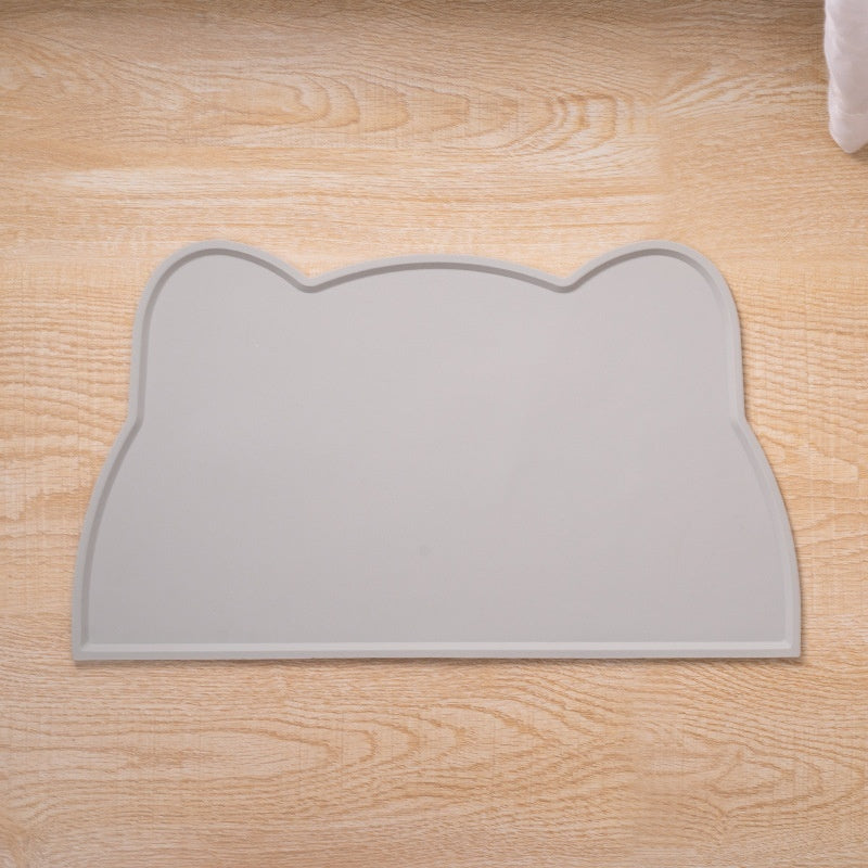 Silicone Mat In A Cat Head Shapeeasy To Clean Spill Proof And Waterproof
