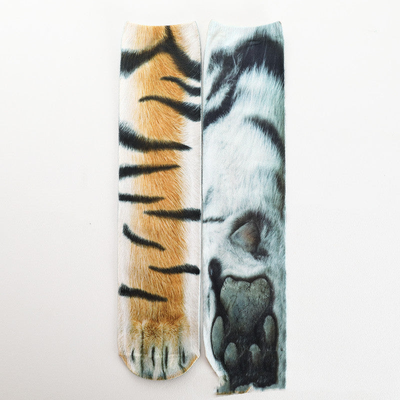 Heat Transfer 3D Printing Socks Animal Hoof Long Tube