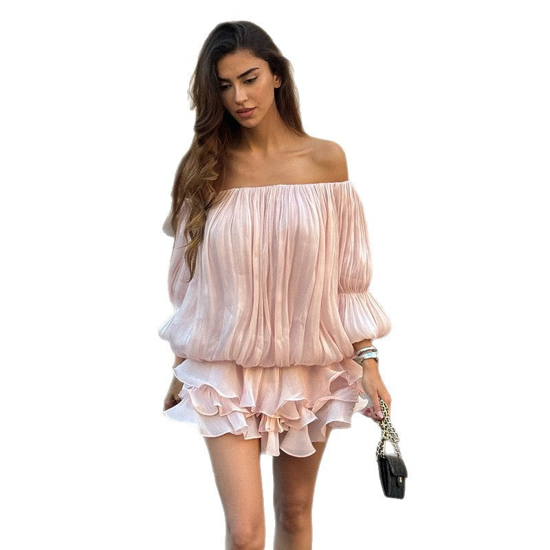 Sweet Girly Sexy Off-shoulder Mini Dress