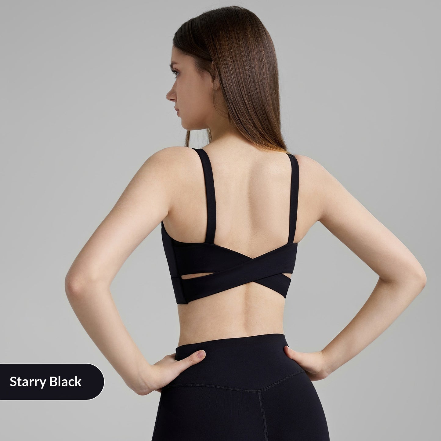 New Fixed Cup Fitness Bra Double Strap Yoga Vest