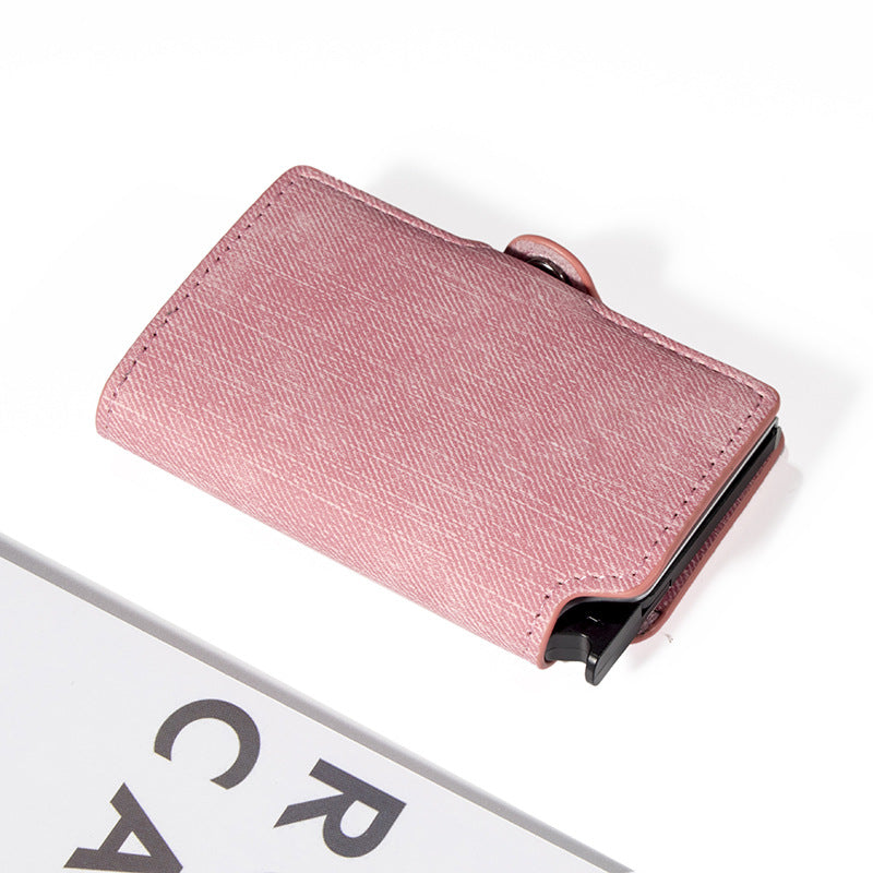 Automatic Pop-Up Aluminum Anti-theft Swipe Storage Card Holder