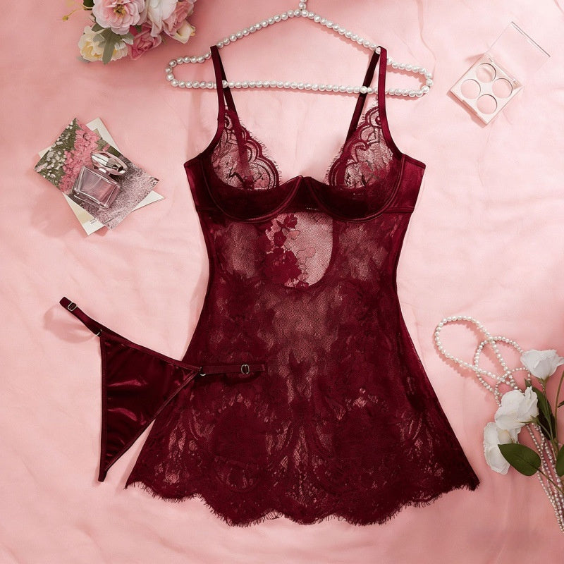 Mesh Shaping Bodysuit Pajamas For Women