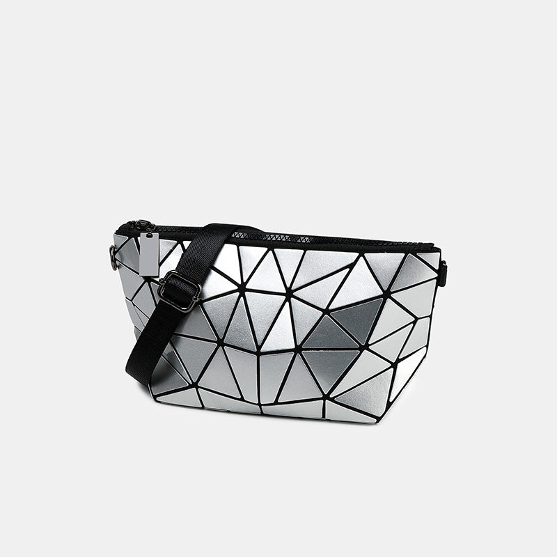 Women's Fashion Geometric Lattice Shoulder Crossbody Bag